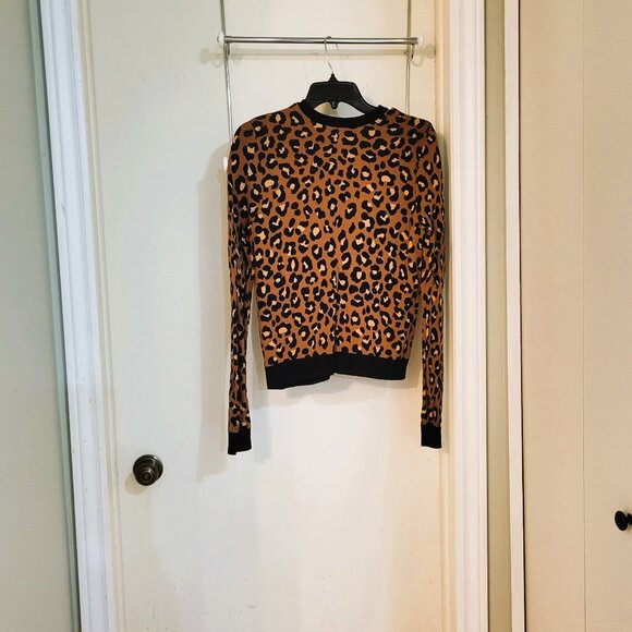 Brown Cheetah Print Cardigan - Picture 4 of 6